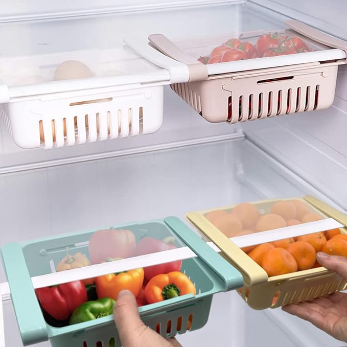 [Pague 1 y Reciba 3] - Cajas Organizadoras Retráctil para Nevera