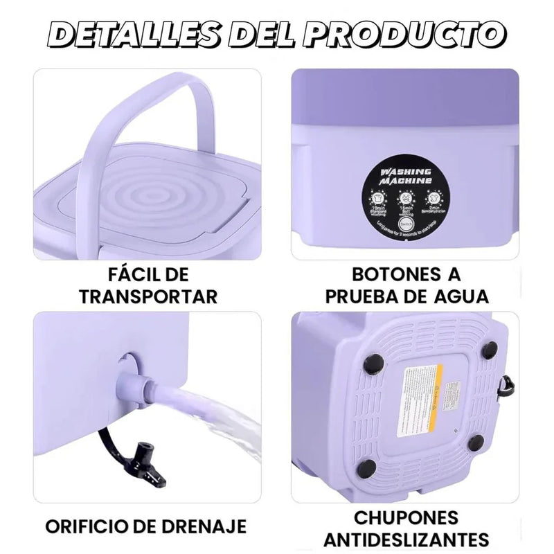 Speed Clean™  Mini Lavadora Portátil ¡Practicidad y Ropa Limpia! - [PROMOCIÓN DISPONIBLE SOLO HOY]