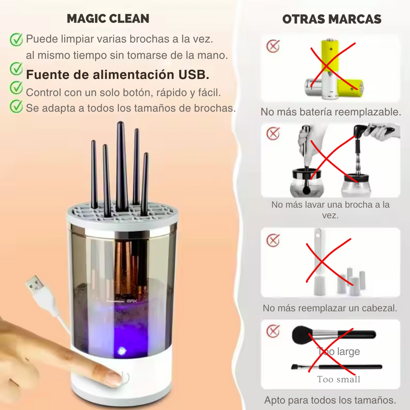MagicClean™ Limpiador de Brochas de Maquillaje - [PROMOCIÓN DISPONIBLE SOLO HOY]