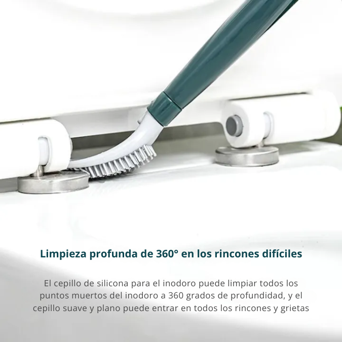 CleanFlush™ Cepillo de Silicona Flexible para Inodoro con Mango Largo y Colgante de Pared sin Perforación para el Hogar - [PROMOCIÓN DISPONIBLE SOLO HOY]