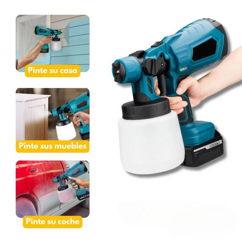 PulveriJet PRO™ - Pistola Pulverizadora Inalámbrica Profesional
