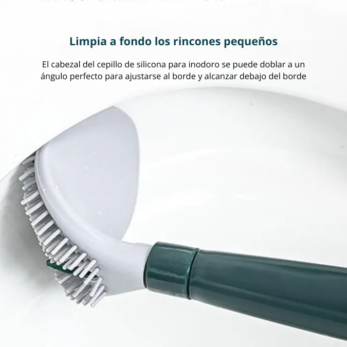 CleanFlush™ Cepillo de Silicona Flexible para Inodoro con Mango Largo y Colgante de Pared sin Perforación para el Hogar - [PROMOCIÓN DISPONIBLE SOLO HOY]