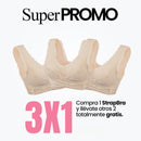 AirBra™ - Oferta Especial 3X1 - 3 Sujetadores Push Up Beige, Blanco y Negro