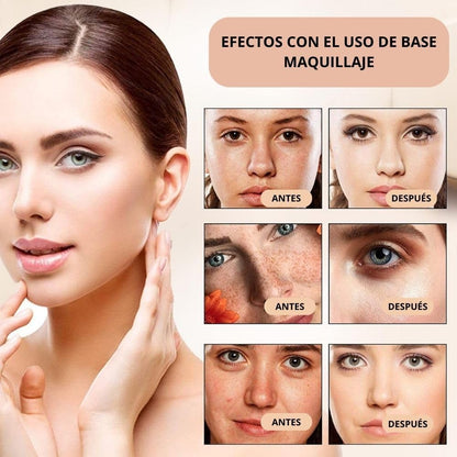 GlowSkin Base Iluminadora de Alta Cobertura + Brocha Gratis