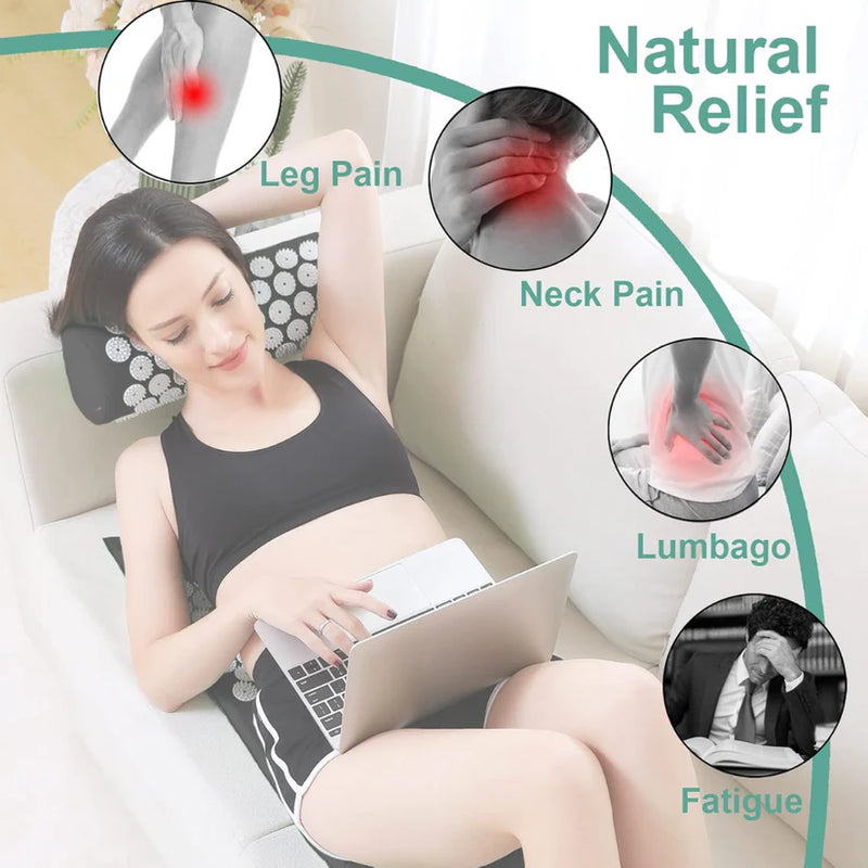 PuntoZen™ Almohada Tapete de Acupresión 🧘‍♀️🛌 - [PROMOCIÓN DISPONIBLE SOLO HOY]