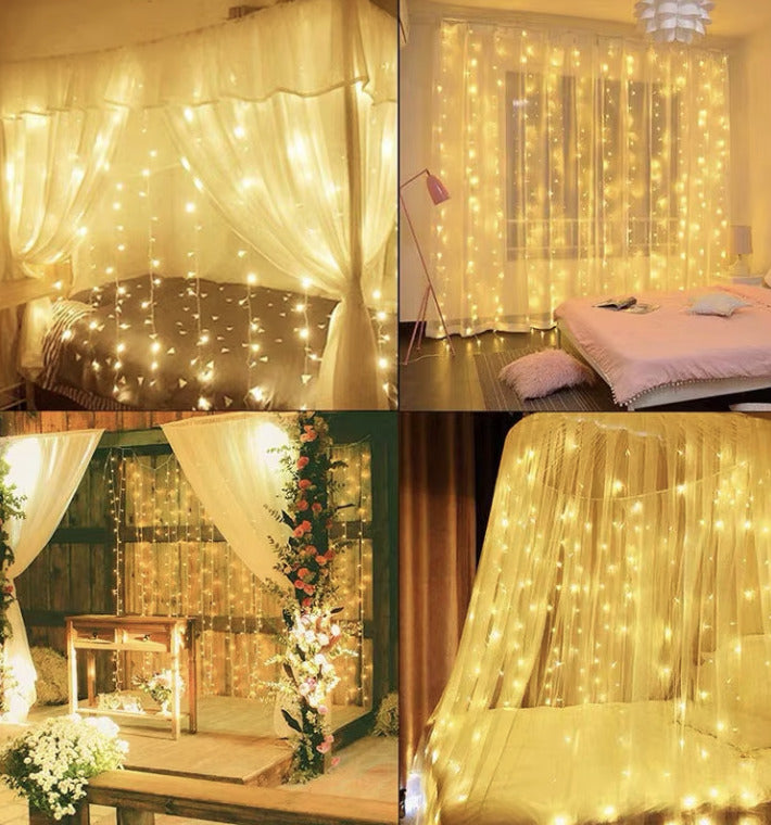 CortinaLumina™ Cortina de Luces Navideñas con control remoto 120 LEDS - [PROMOCIÓN DISPONIBLE SOLO HOY]