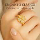 Anillo 4 Hojas™ – Gira, Brilla y Atrae Suerte