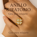 Anillo 4 Hojas™ – Gira, Brilla y Atrae Suerte