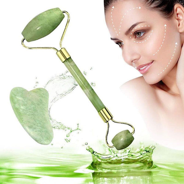 Rodillo Facial™ Masajeador en Piedra Jade | Anti Retención de Líquidos - [PROMOCIÓN DISPONIBLE SOLO HOY]