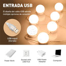 Glowmir Kit De Luces Led Para Espejo Estilo Hollywood 10 Bombillas - [PROMOCIÓN DISPONIBLE SOLO HOY]