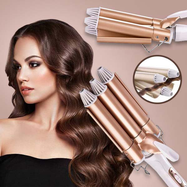 MegaStyle™ Rizador mágico para el cabello con 3 cilindros - [PROMOCIÓN DISPONIBLE SOLO HOY]