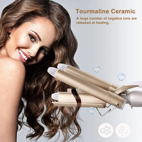 MegaStyle™ Rizador mágico para el cabello con 3 cilindros - [PROMOCIÓN DISPONIBLE SOLO HOY]