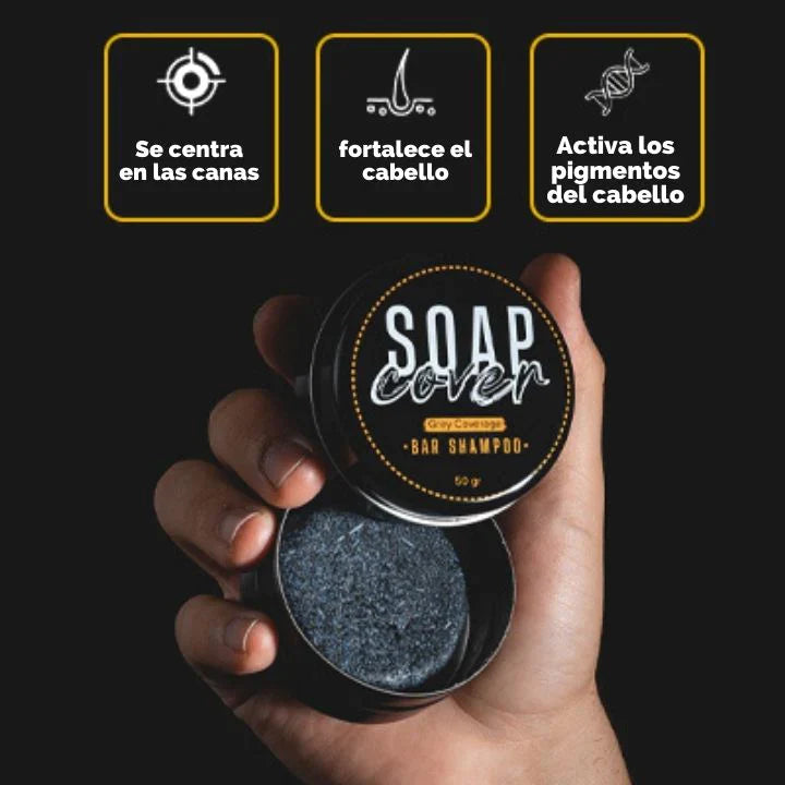 COVERSOAP™ JABÓN ELIMINADOR DE CANAS NATURAL - [PROMOCIÓN DISPONIBLE SOLO HOY]