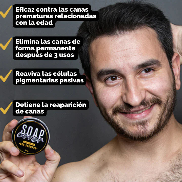 COVERSOAP™ JABÓN ELIMINADOR DE CANAS NATURAL - [PROMOCIÓN DISPONIBLE SOLO HOY]