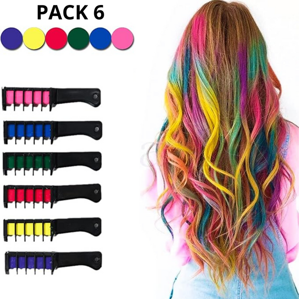 MagicHair™ 6 Peines con Tizas para el Pelo - [PROMOCIÓN DISPONIBLE SOLO HOY]