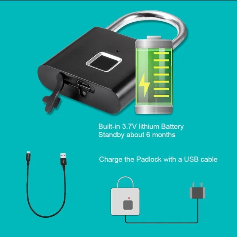 SmartLock™ Candado Inteligente Lector de Huella Recargable - [PROMOCIÓN DISPONIBLE SOLO HOY]