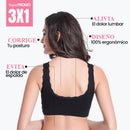 AirBra™ - Oferta Especial 3X1 - 3 Sujetadores Push Up Beige, Blanco y Negro