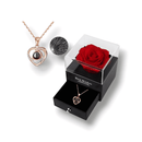 BestWishes™ Caja de Rosa Eterna | Collar "Te Amo" en 100 Idiomas en Oro Rosa + Bolsa de Regalo Gratis - [PROMOCIÓN DISPONIBLE SOLO HOY]