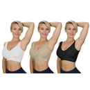 AirBra™ - Oferta Especial 3X1 - 3 Sujetadores Push Up Beige, Blanco y Negro