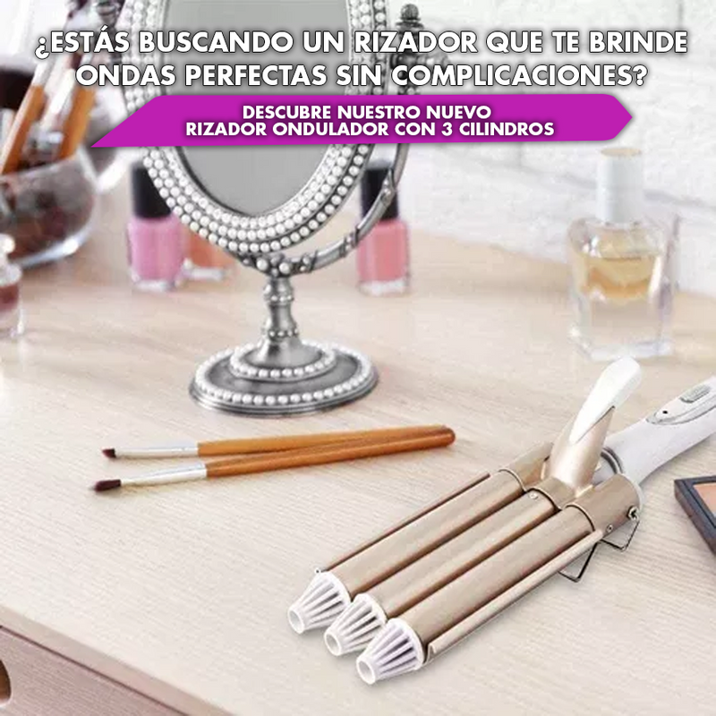 MegaStyle™ Rizador mágico para el cabello con 3 cilindros - [PROMOCIÓN DISPONIBLE SOLO HOY]